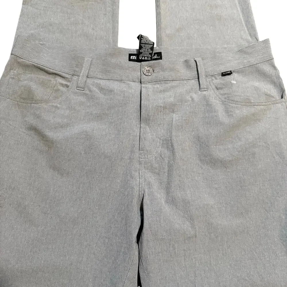 Travis Mathew Men's Performance Pants, Gray, Stretch Golf Casual, Men's Size 40